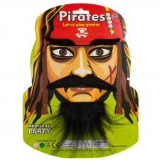 Набор Пират Джек (борода, усы, брови) черный