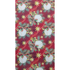 Упаковачная бумага Новый Год, Шар на красном фоне 100х70см