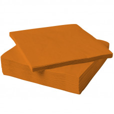 Салфетки однотонные, Оранжевый, 32х32см, 20шт