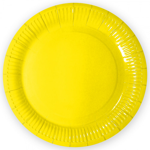 Тарелки однотонные, Желтый, 9 дюймов, 1шт