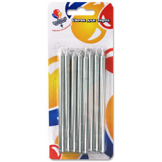 Свечи Серебряные, 12см 8шт.