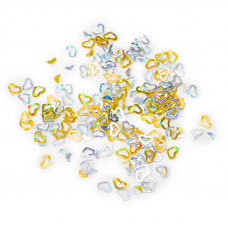 Конфетти сердца серебро, золото 17гр.