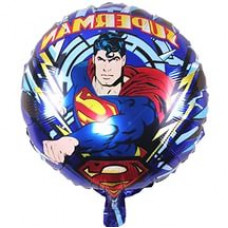 Шар (18"/46 см) Круг, Супер Мэн, синий