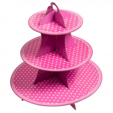 Стойка для десертов, Точки, розовый