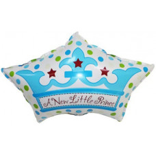 Шар (25''/64 см) Фигура, Корона для принца, Голубой