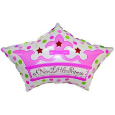 Шар (25''/64 см) Фигура, Корона для принцессы, Розовый