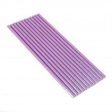 Трубочки для коктейлей, Сиреневый, перламутр, 12 шт.