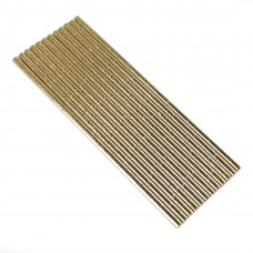 Трубочки для коктейлей, Светлое золото, металлик, 12 шт.