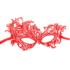 Маска кружевная, фигурная, Венеция, Красный, 16*24 см, 1 шт.