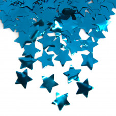 Конфетти фольга Звезда, Голубой, Металлик, 1,5 см, 50 г.