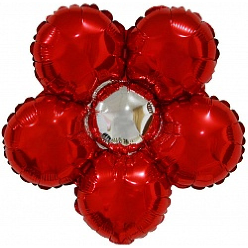 Шар (22''/56 см) Фигура, Цветок, Красный