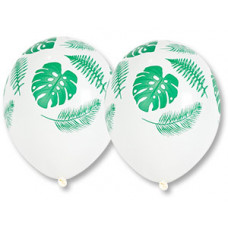 Шелкография пастель 14" Листья тропическ