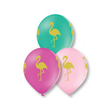 Шелкография пастель 14" Фламинго