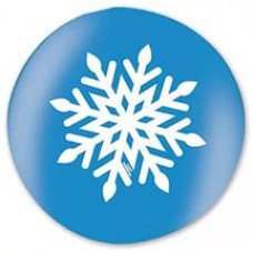 Шар с рисунком 12" Снежинка -012