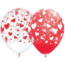 Шелкография 12" кристалл-42 Сердца /Ит