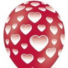 Шелкография пастель 14" Сердца -101