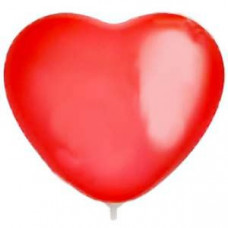 М 10"/25см Сердце пастель RED 100шт