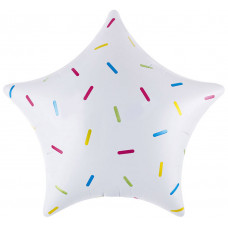 Шар (18\'\'/46 см) Звезда, Сладость, конфетти, 1 шт.