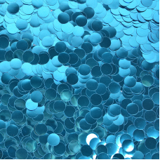 Конфетти фольга, Кружки, Голубой, 50гр, 1см