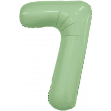 Шар (40''/102 см) Цифра, 7 Slim, Олива, 1 шт. в уп.