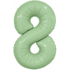 Шар (40''/102 см) Цифра, 8 Slim, Олива, 1 шт. в уп.