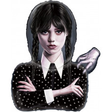 Шар (33''/84 см) Фигура, Мрачная стори, Уэнсдей, 1 шт.