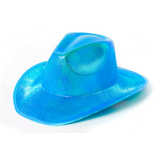 Шляпа, Голография, голубая с большими полями