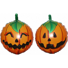 Шар (18''/46 см) Круг, Тыква на Хэллоуин, Оранжевый, 1 шт.