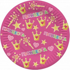Тарелки (7''/18 см) Принцесса, Розовый, 6 шт.