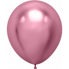 Шар (18''/46 см) Розовый, хром, 10 шт.