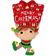 Шар (42''/107 см) Фигура, Новогодний эльф, 1 шт.