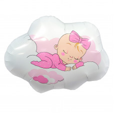 Шар (26''/66 см) Фигура, Малышка в облаках, 1 шт. в уп.