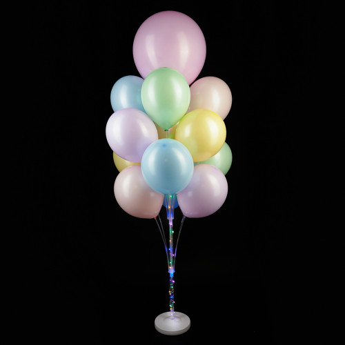 Стойка для шаров Фонтан, 13 насадок, с подсветкой, 1,3 м, Разноцветный, 1 шт.