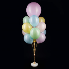 Стойка для шаров Фонтан, 13 насадок, с подсветкой, 1,3 м, Теплый белый, 1 шт.