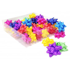 Бант Звезда в белую точку Ассорти (2''/5 см), 54 шт.