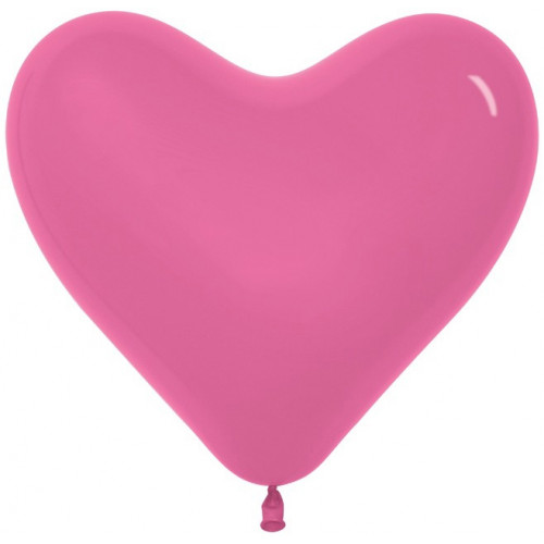 Латексный воздушный шар-сердце (6''/15 см) Фуше (012), пастель, 100 шт.