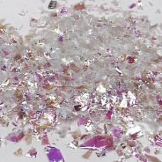 Конфетти Блестки, Белые голография, фольга, 20гр.