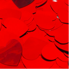 Конфетти фольга, Сердца, Красный, 50гр