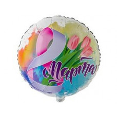 К 18" РУС 8 МАРТА Тюльпаны нежные