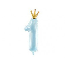 ПД ЦИФРА 1 35,5" с короной Sky Blue