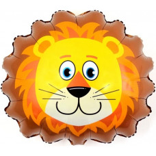 Фольгированный шар (24''/61 см) Фигура, Голова Льва, 1 шт.