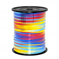 Лента (0,5 см*250 м) Радужный, Металлик, 1 шт.
