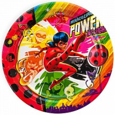 Тарелки (7''/18 см) Леди Баг и Супер-кот, Комиксы, 6 шт.