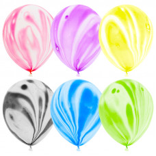 Шар (12''/30 см) Ассорти, агат, 50 шт.