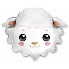 Шар (30''/76 см) Фигура, Голова, Нежная Овечка, 1 шт.