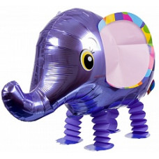 Шар (28''/71 см) Ходячая Фигура, Слоник, Фиолетовый