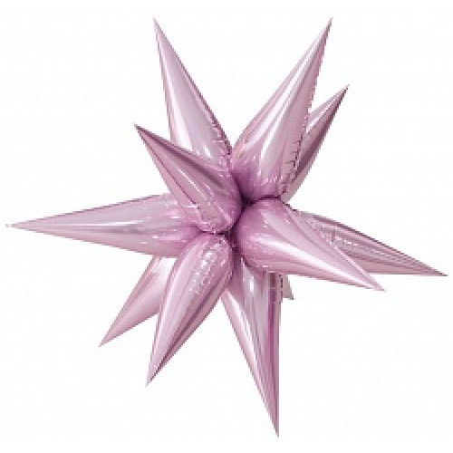 Фольгированный шар (26''/66 см) Фигура, Звезда составная, Розовый, 1 шт.