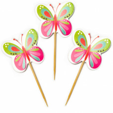 Пики для канапе Бабочки, 12 шт