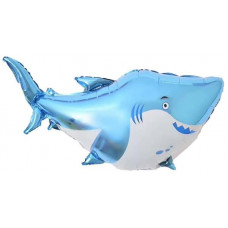 Шар с клапаном (16''/41 см) Мини-фигура, Акула, 1 шт.