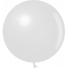 Шар (24''/61 см) Белый, пастель, 10 шт.